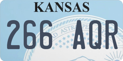 KS license plate 266AQR