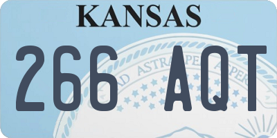 KS license plate 266AQT