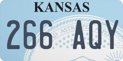 KS license plate 266AQY