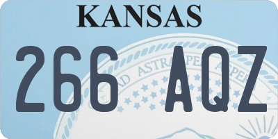 KS license plate 266AQZ
