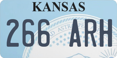 KS license plate 266ARH