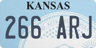KS license plate 266ARJ