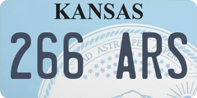 KS license plate 266ARS