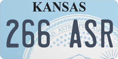 KS license plate 266ASR