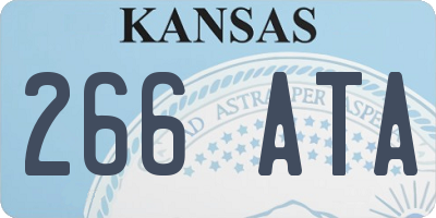 KS license plate 266ATA