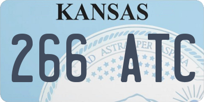 KS license plate 266ATC