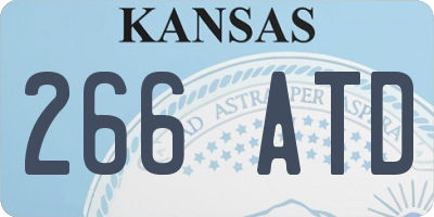KS license plate 266ATD
