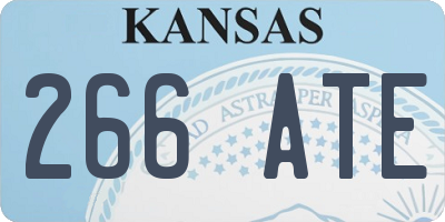 KS license plate 266ATE