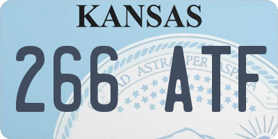 KS license plate 266ATF