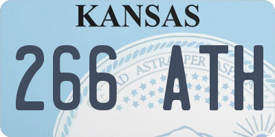 KS license plate 266ATH