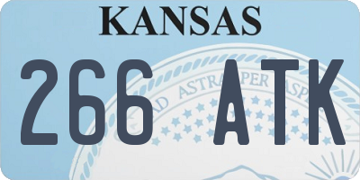KS license plate 266ATK