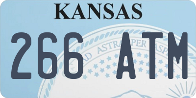KS license plate 266ATM