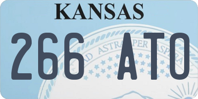 KS license plate 266ATO