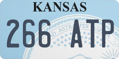 KS license plate 266ATP