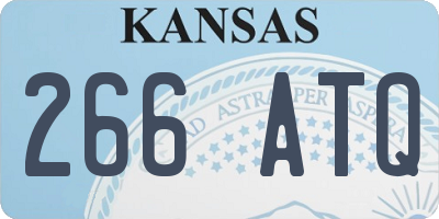 KS license plate 266ATQ