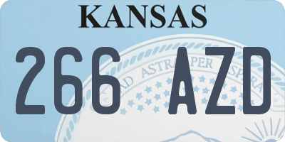 KS license plate 266AZD