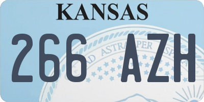 KS license plate 266AZH