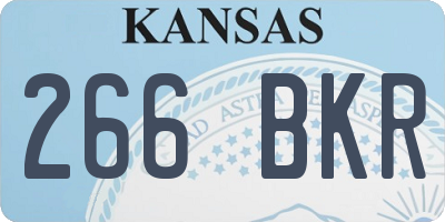 KS license plate 266BKR