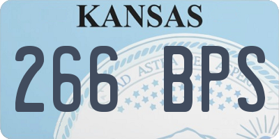 KS license plate 266BPS