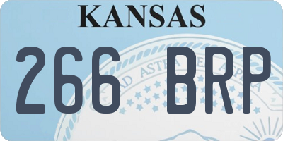 KS license plate 266BRP