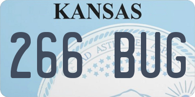 KS license plate 266BUG