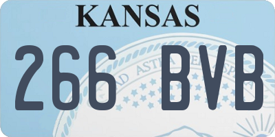KS license plate 266BVB