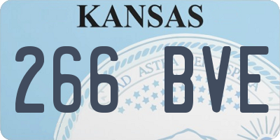 KS license plate 266BVE