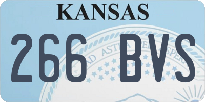 KS license plate 266BVS