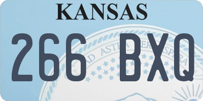 KS license plate 266BXQ