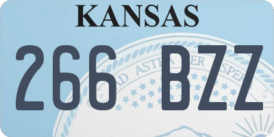 KS license plate 266BZZ