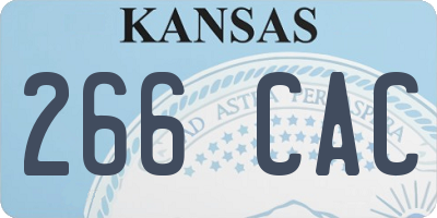 KS license plate 266CAC