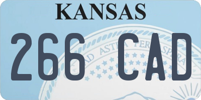 KS license plate 266CAD