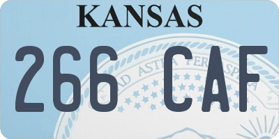 KS license plate 266CAF