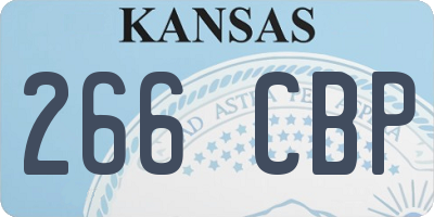 KS license plate 266CBP