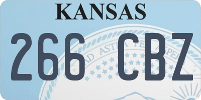 KS license plate 266CBZ