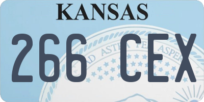 KS license plate 266CEX