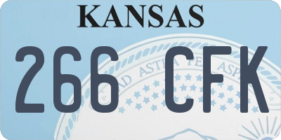 KS license plate 266CFK