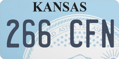 KS license plate 266CFN