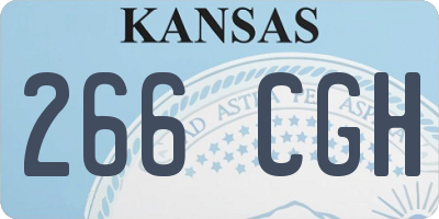KS license plate 266CGH