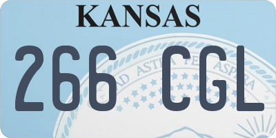 KS license plate 266CGL