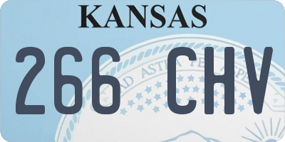 KS license plate 266CHV