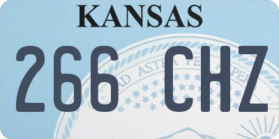 KS license plate 266CHZ