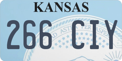KS license plate 266CIY