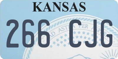 KS license plate 266CJG