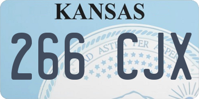 KS license plate 266CJX
