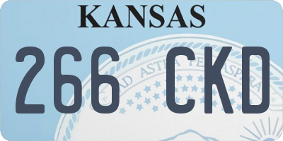 KS license plate 266CKD