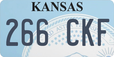 KS license plate 266CKF