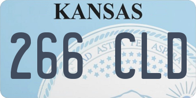 KS license plate 266CLD