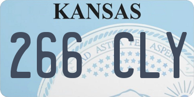 KS license plate 266CLY