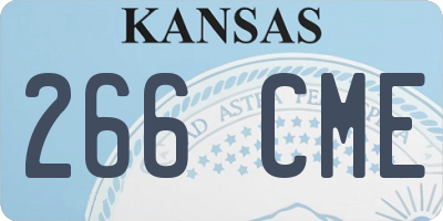 KS license plate 266CME